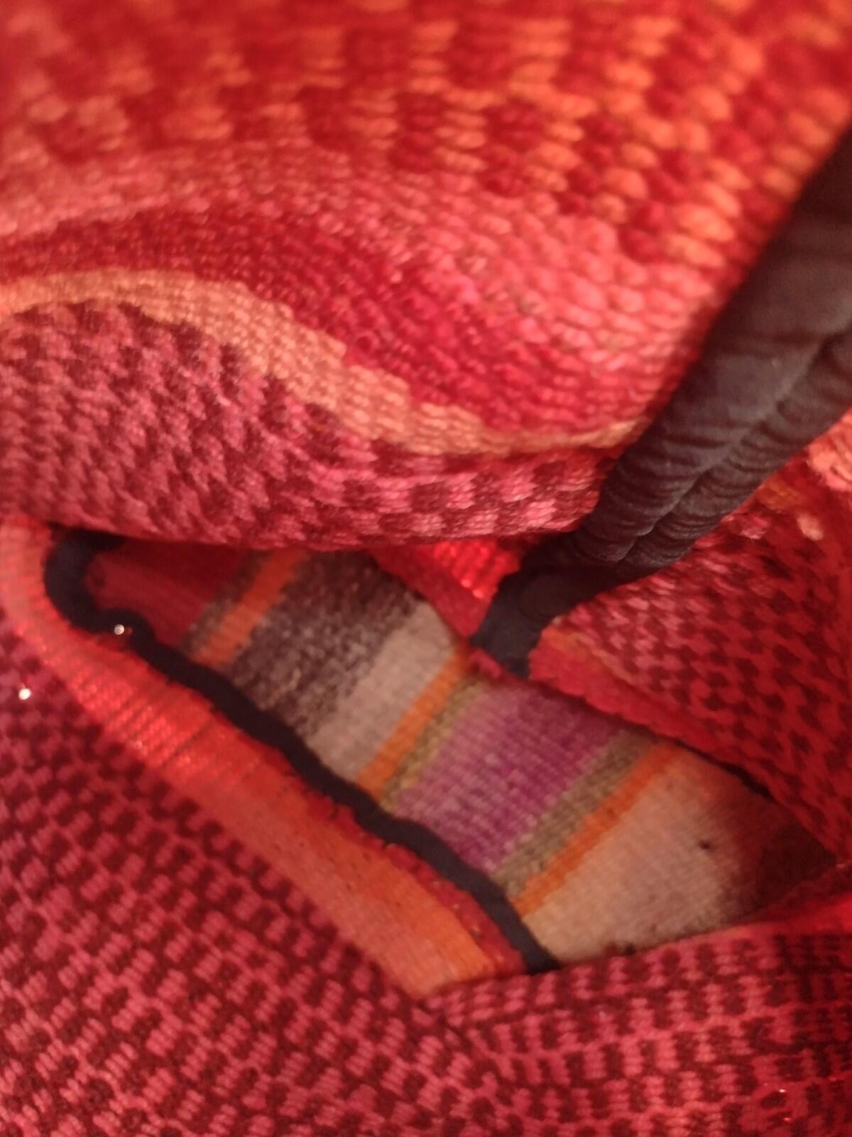 Vintage Handwoven Boho Backpack Wool Tassel Artisan Festival