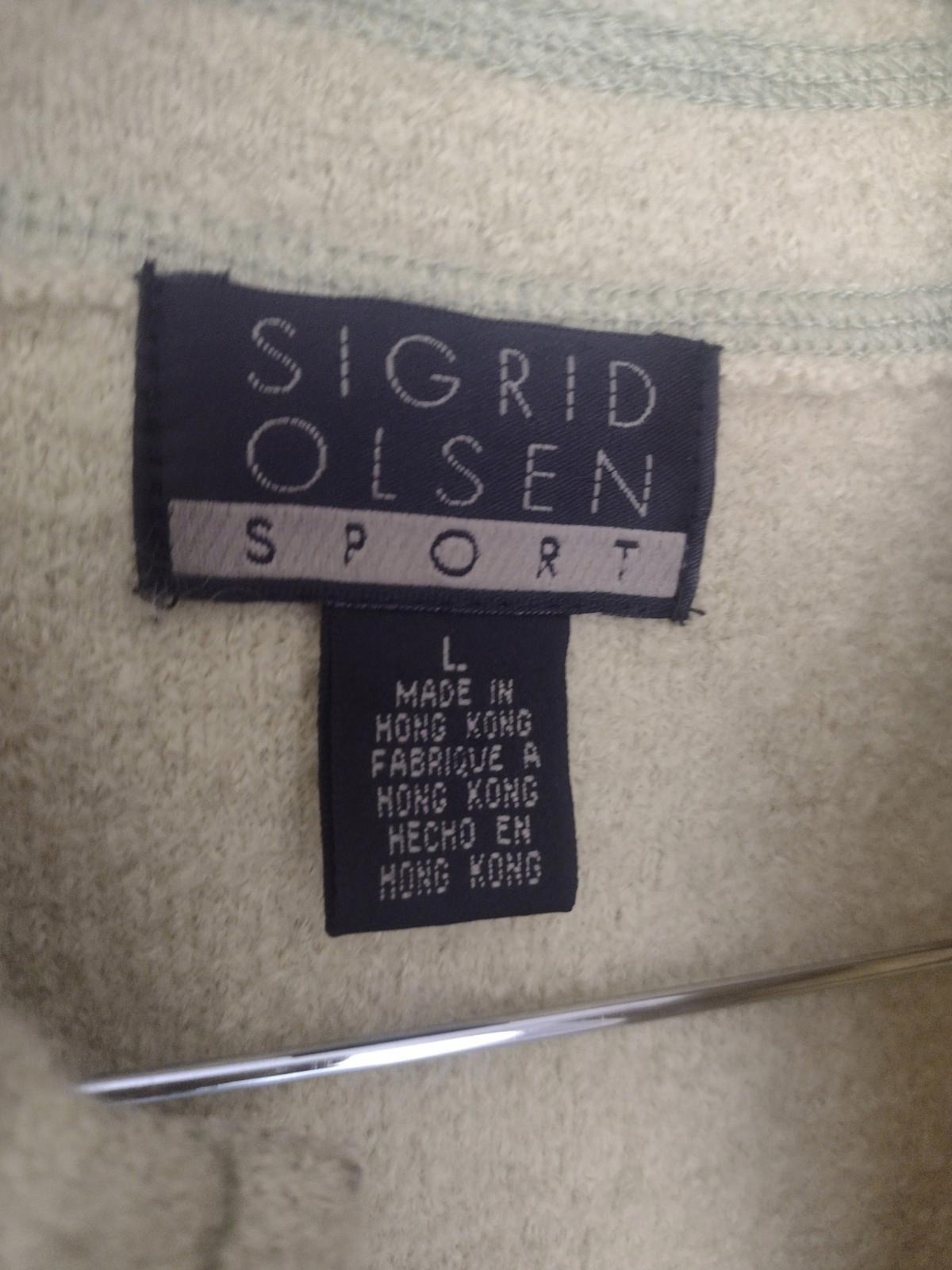 Sigrid Olsen Sport Women's XS Lime Green Wool Sweater Vest Embroidered & Beading