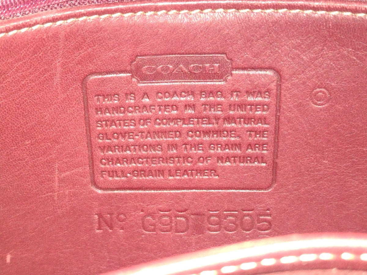 Vintage Coach 9305 Medium Bleecker Tote Mahogany Leather Made In USA