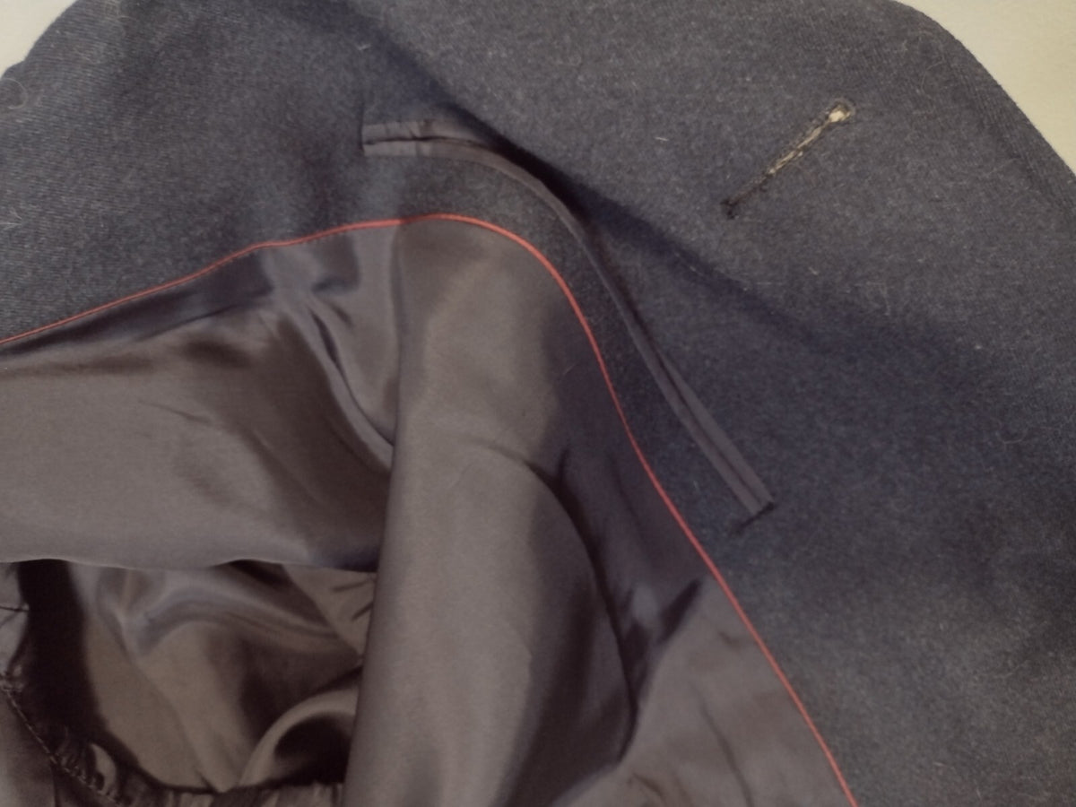 Vintage Mens Danish Wool Double Breasted Overcoat Navy Scandinavian Hobson XL