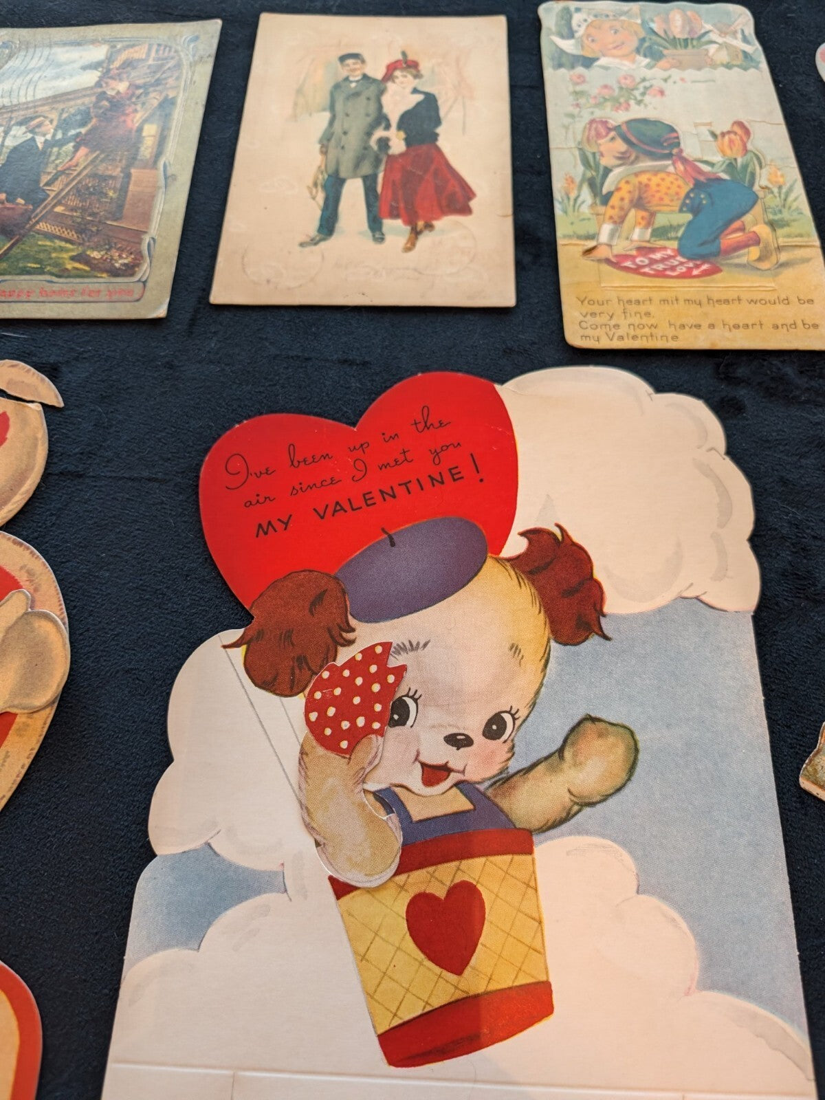 Vintage Valentine Lot 16 Die Cut Mechanical Cards 1899-1950s Embossed Postcard