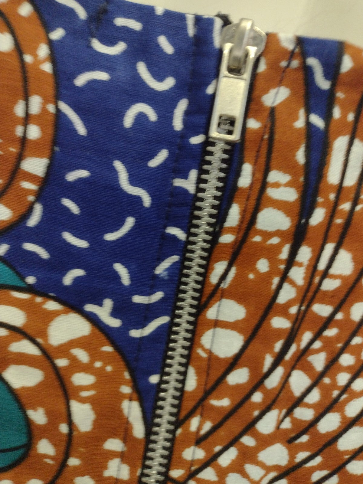 Grass-Fields African Print Ankara Maxi Dress Pockets Lined Boho Size 8