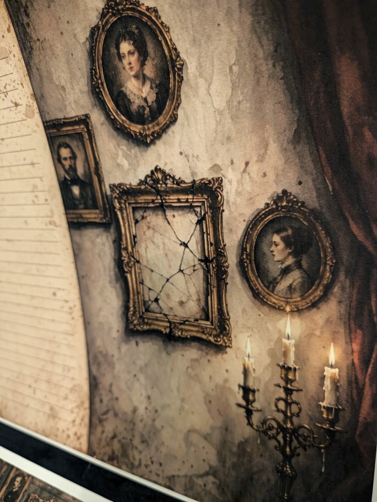 Portrait Paper Kit 6pc Gothic Journal Ephemera Victorian Junk Journal Scrapbook