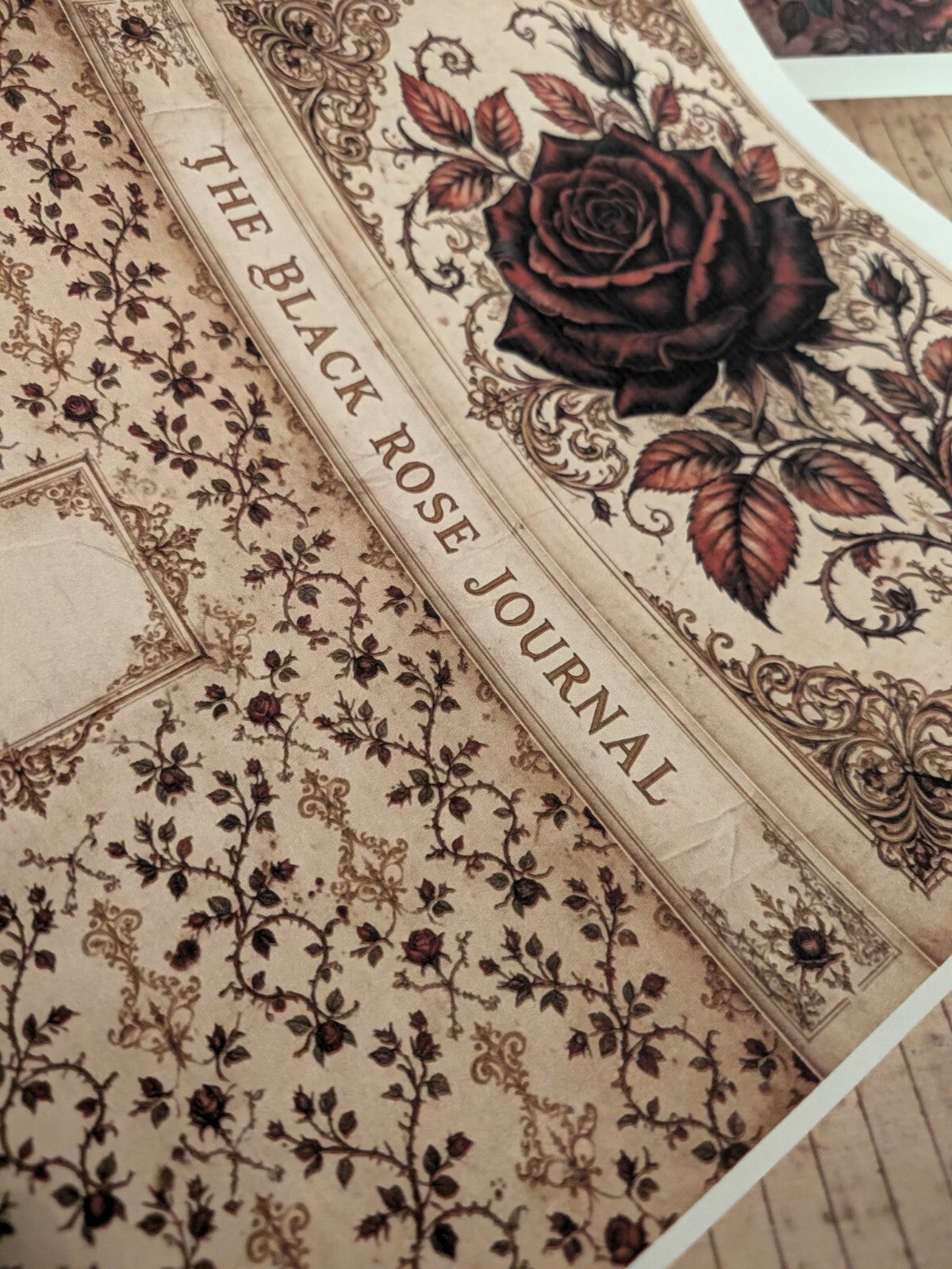 Black Rose 6 Paper Kit Gothic Journal Ephemera Victorian Junk Journal Scrapbook