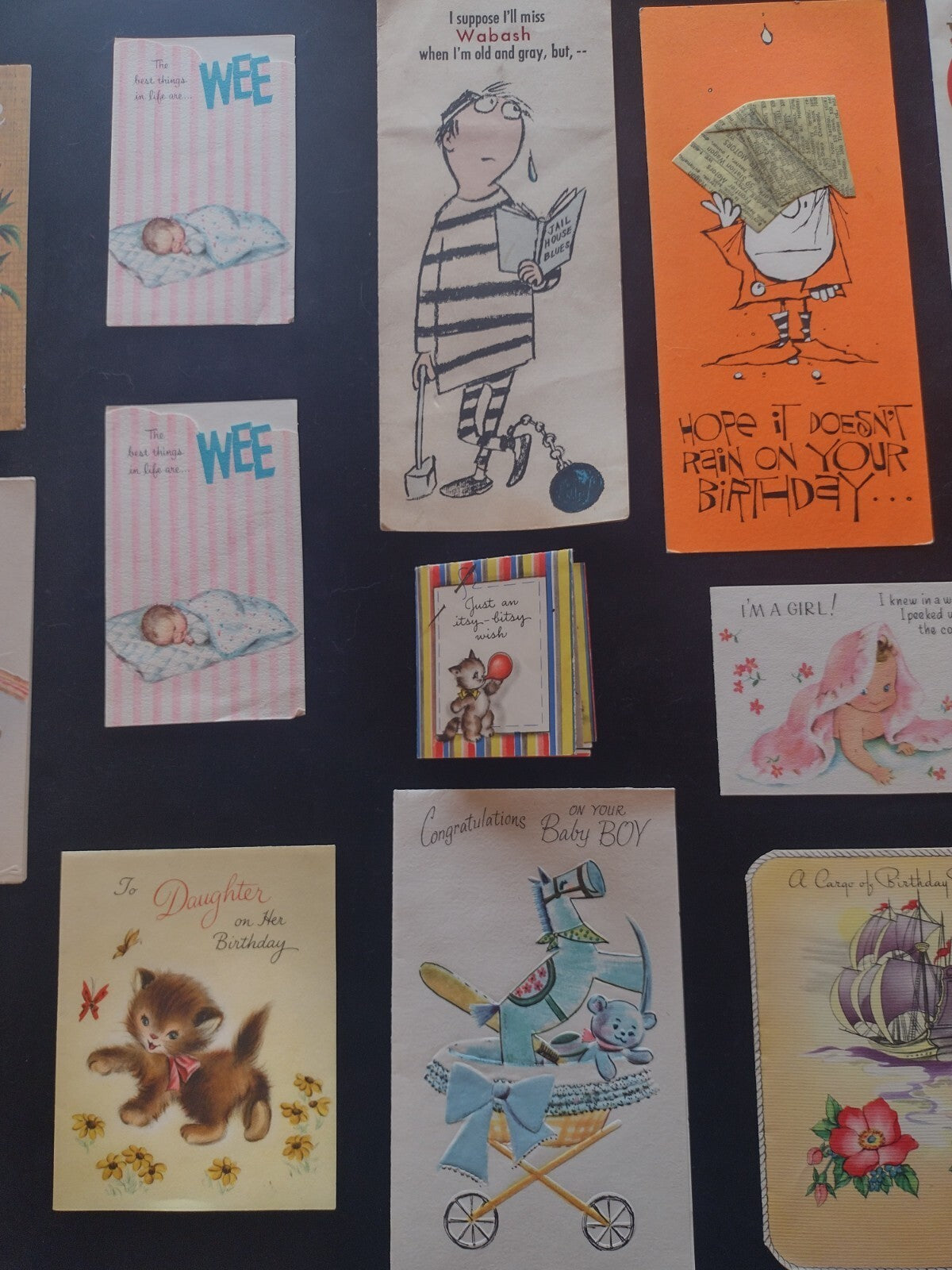 Vintage 1940s 1950s Greeting Cards Lot 17 Ars Sacra Hallmark Gibson Rust Craft