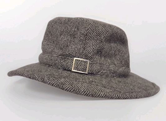 Vintage 2003 Tilley Winter Hat 7 3/8 Wool Herringbone Made Canada Ear Flaps