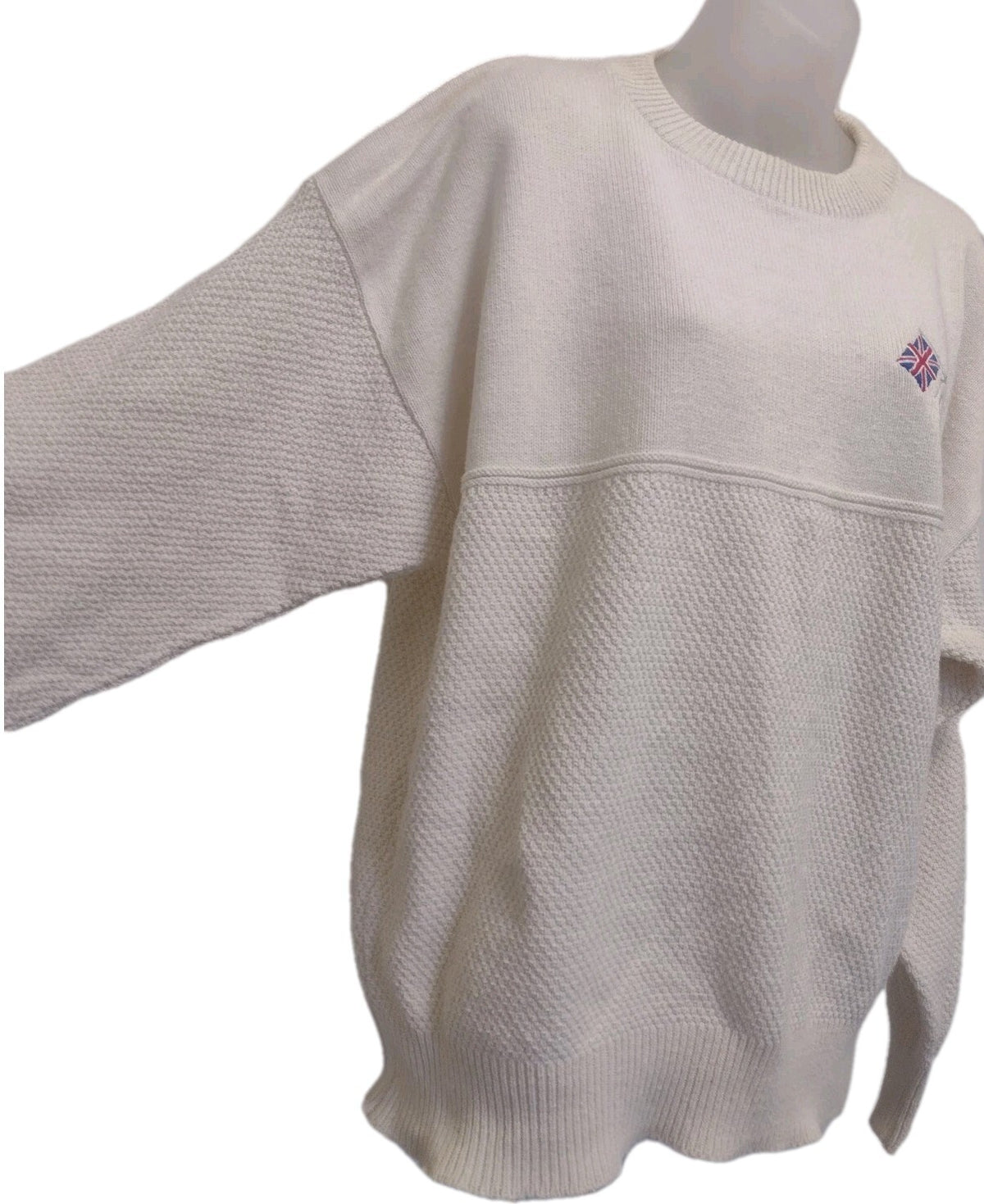Vintage 1990s Mens Andrew Rohan MG Sweater Large Cotton British Car USA