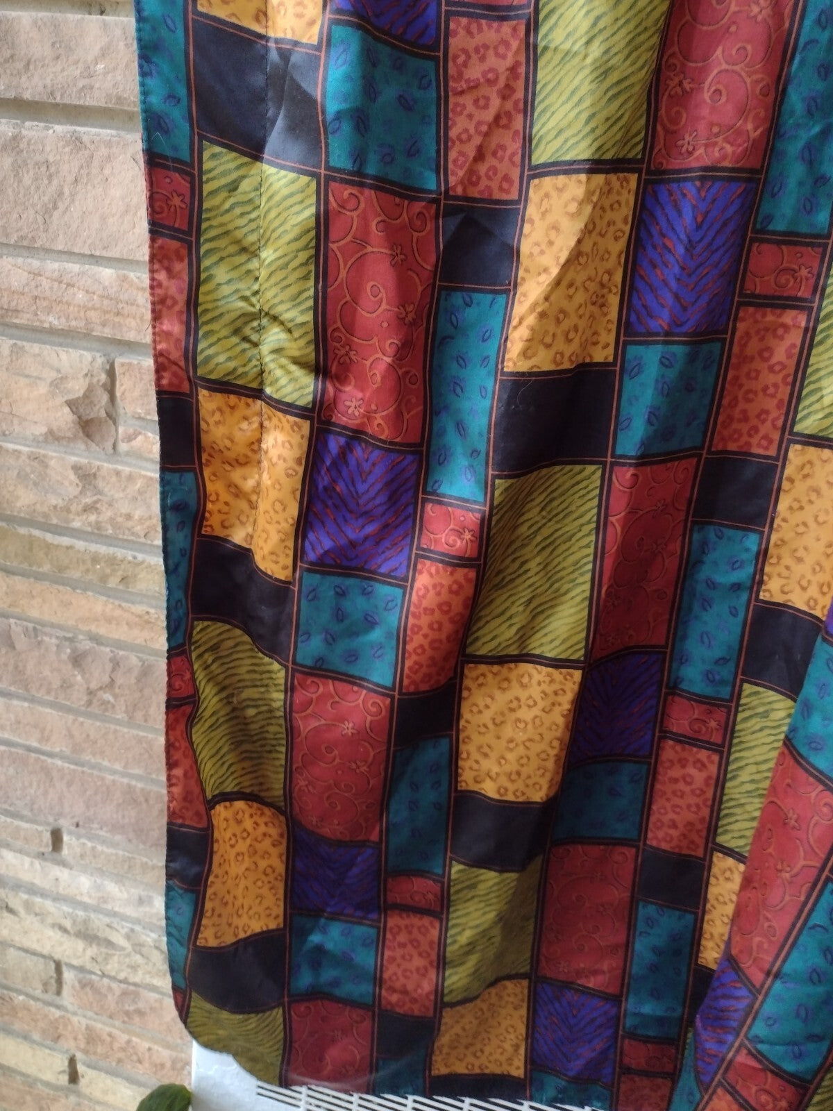 Vintage Womens Caftan Lot 2 One Size Animal Print Satin Lounge Maxi Dresses