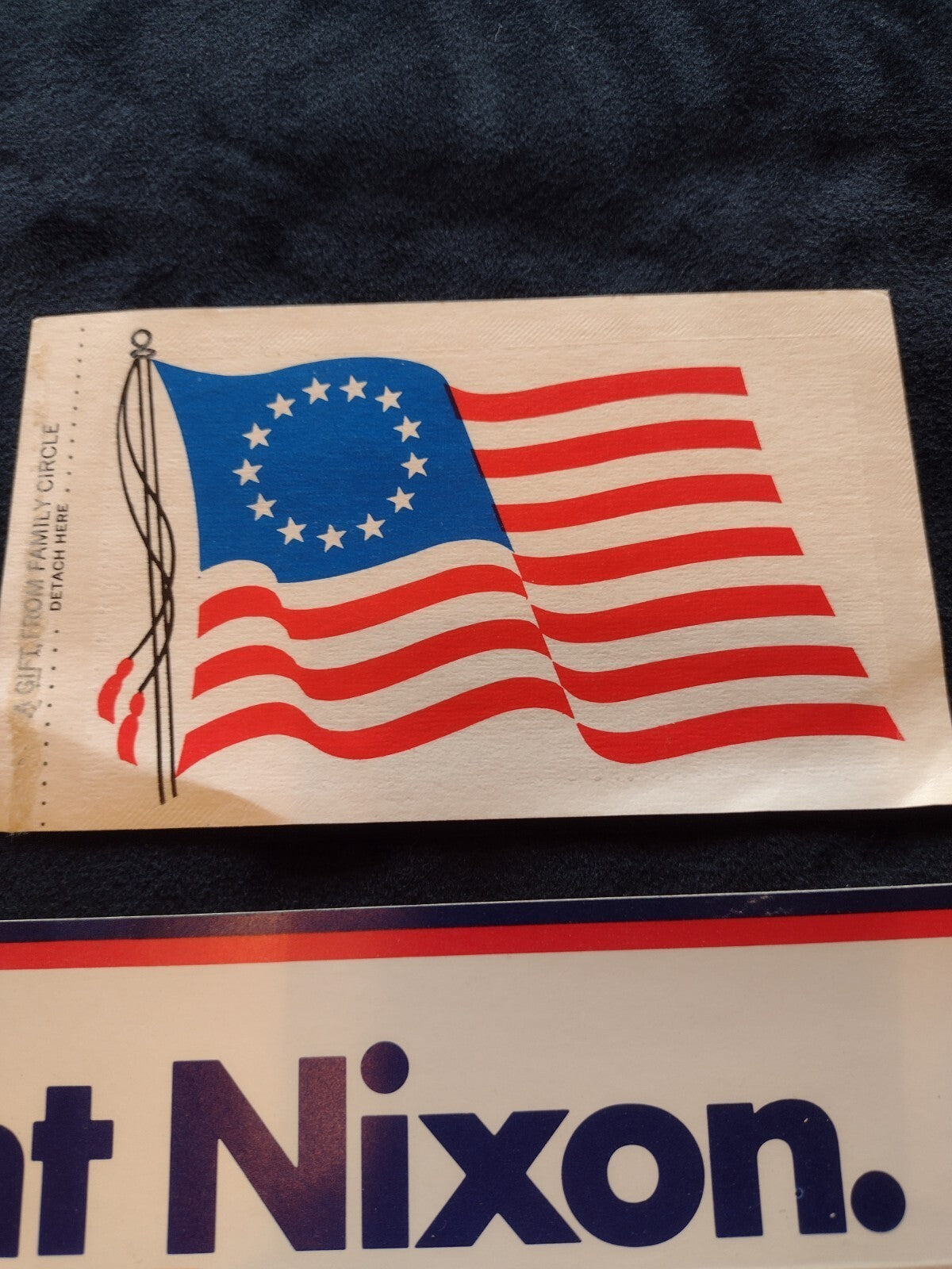 1972 Nixon McGovern Eagleton Bumper Stickers Bicentennial Flag Ephemera Lot