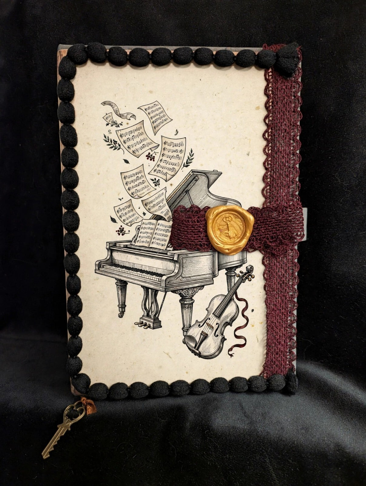 Music Paper Kit 6pc Gothic Journal Ephemera Victorian Junk Journal Scrapbook