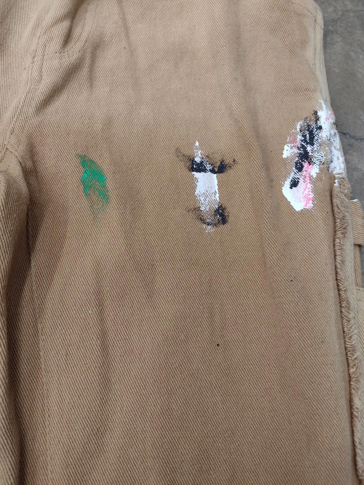 Gallery Dept. Pants Jeans Tan Size S Brown Painted La Flare Art Paint Spatters