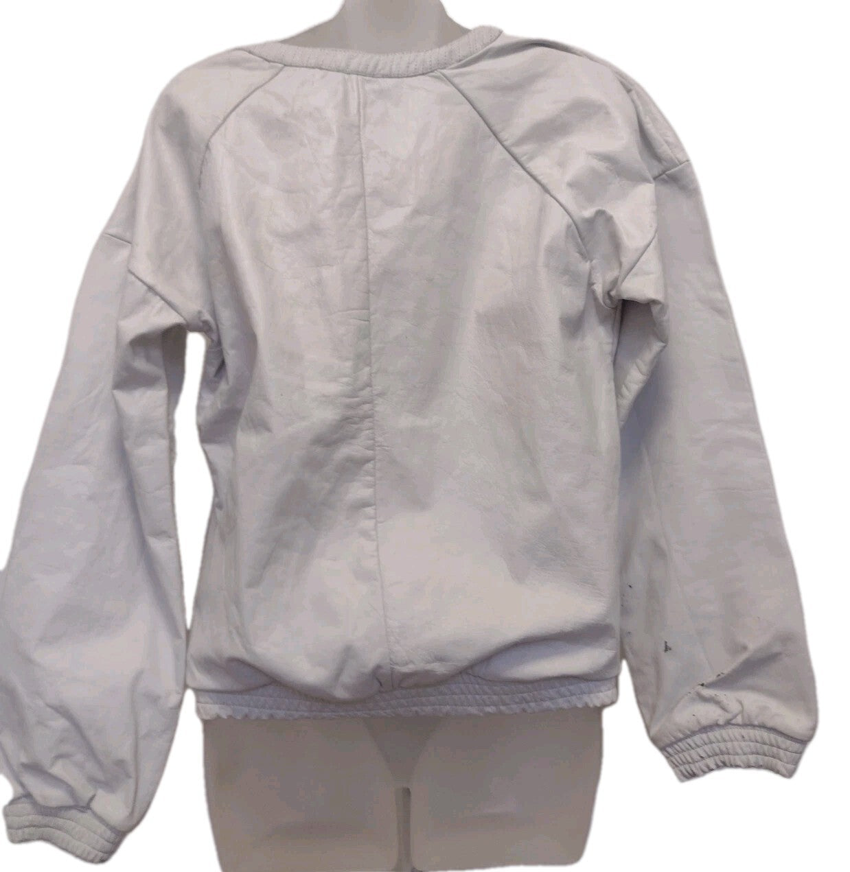 One Teaspoon White Leather Pullover Top Cropped Streetwear