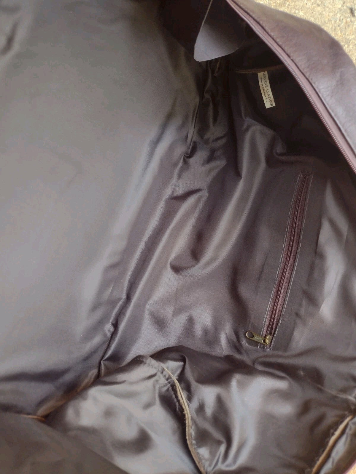 Vintage Genuine Leather Duffel Bag Chocolate Brown Weekender Travel Carry On
