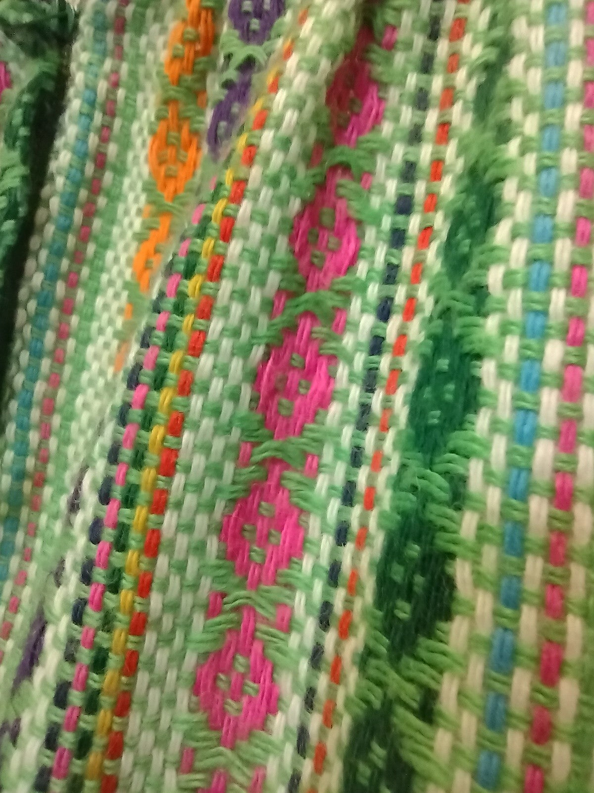 Vintage 70s Woven Boho Skirt XS 23.5 Waist Geometric Folk Talon Zip