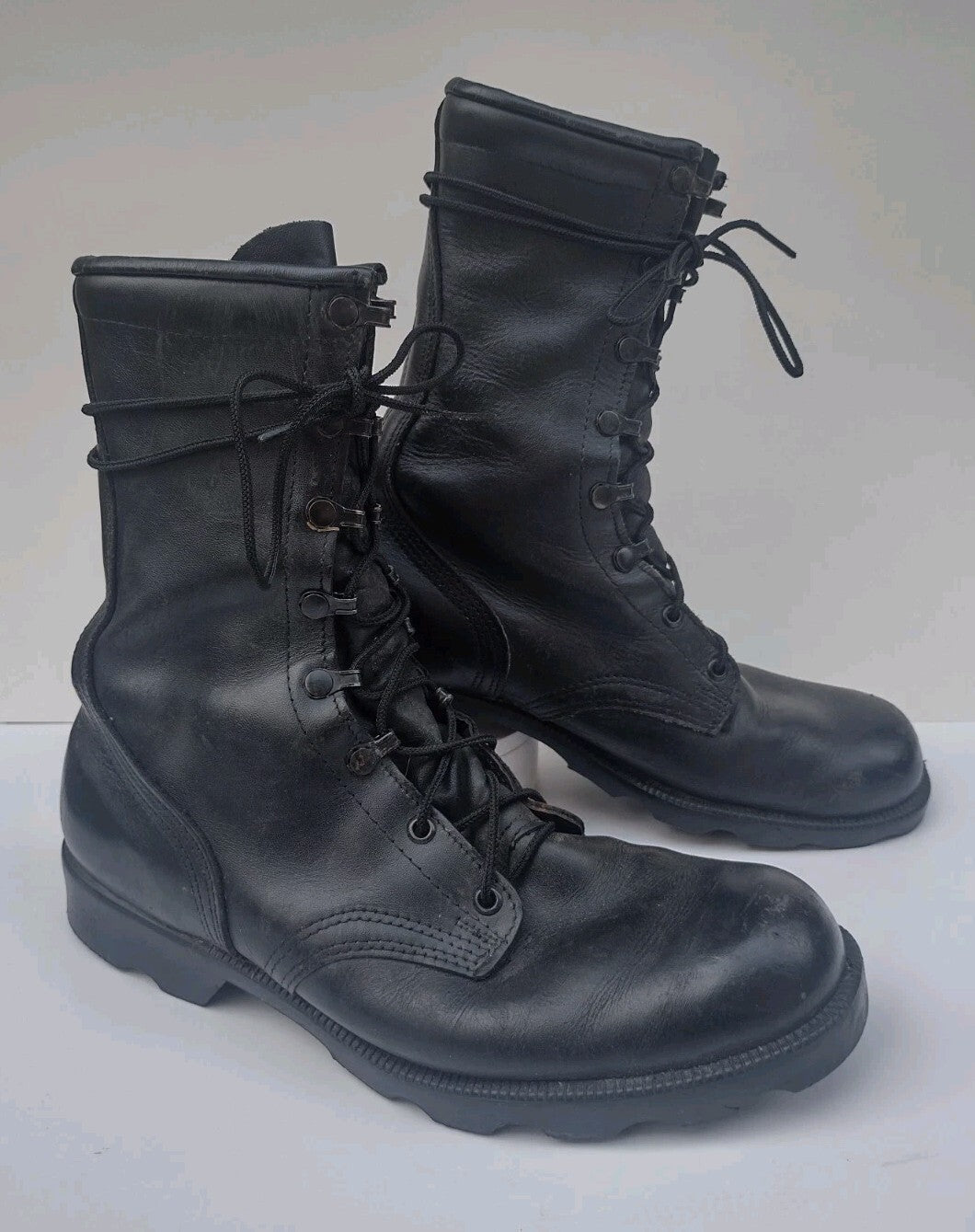 Altama USA Black Leather Combat Boots Vintage Military Tactical Biker Men's 10R