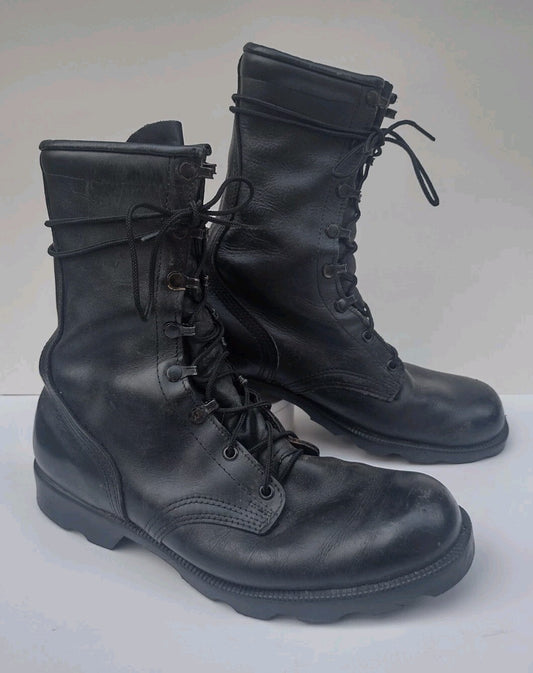 Altama USA Black Leather Combat Boots Vintage Military Tactical Biker Men's 10R