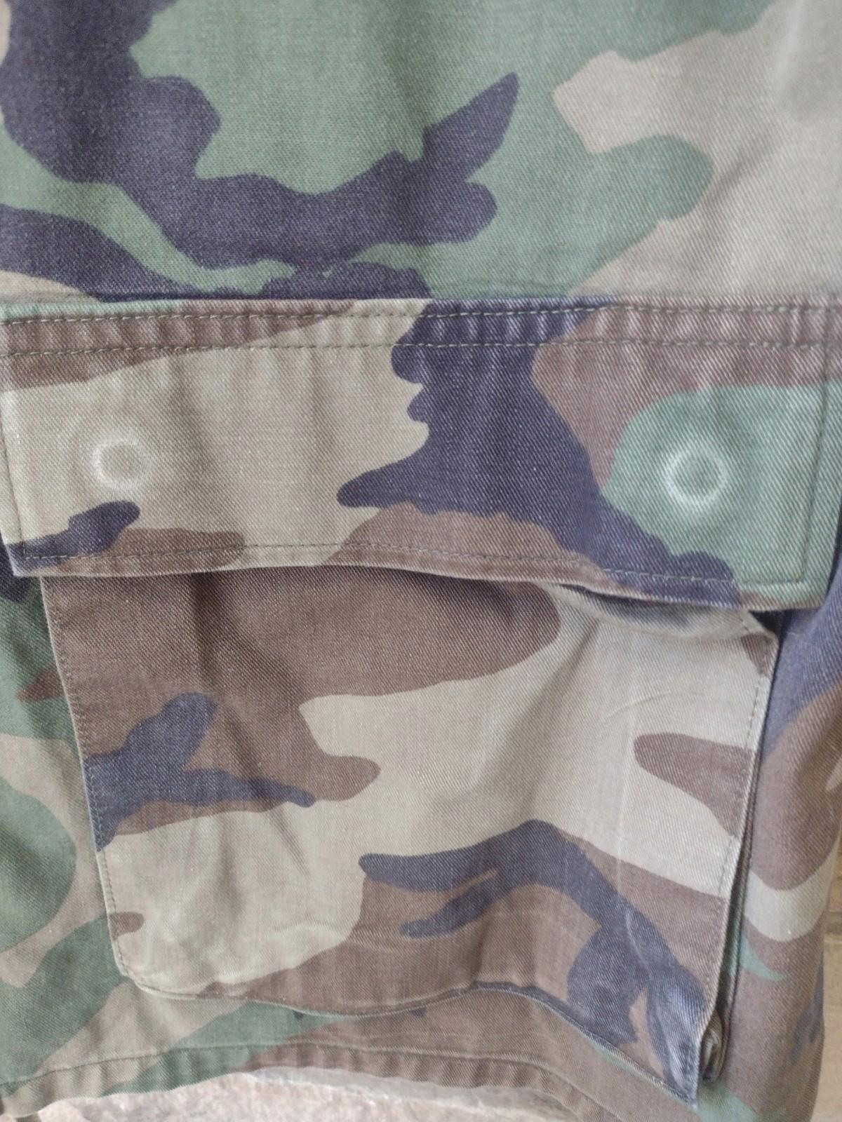 Vintage 80s U.S. Army Camo Jacket 1st Armored Division W ‘Old Ironsides’ Patches