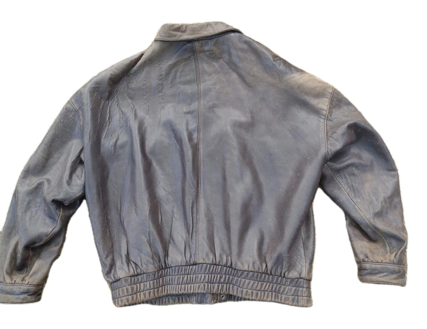 80s Luis Alvear Lamb Leather Bomber L Korea Soft Patina