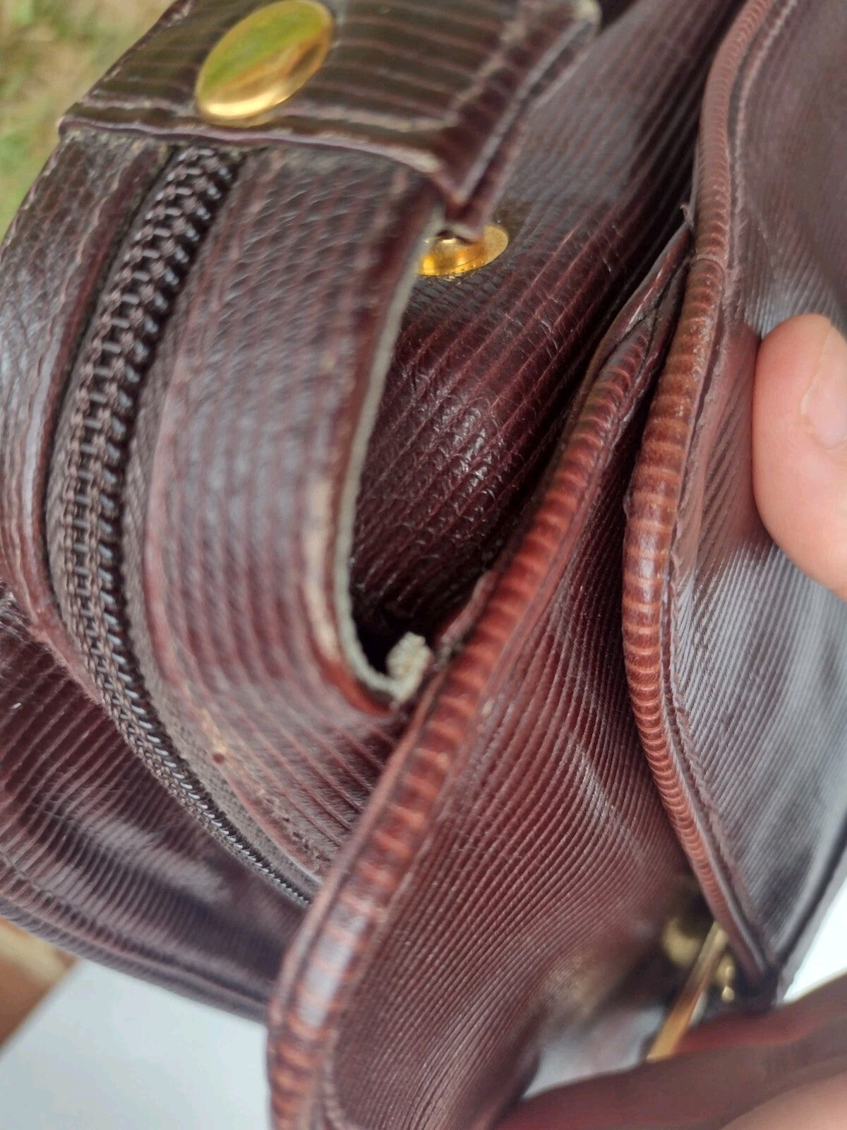 Vintage Bloomingdale’s Italy Briefcase Tote Brown Ribbed Work Laptop Bag