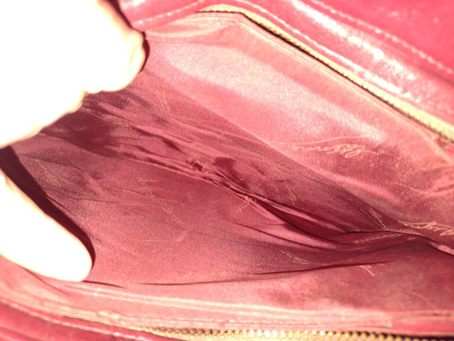 Vintage 70s Etienne Aigner Oxblood Leather Shoulder Bag Organizer Purse