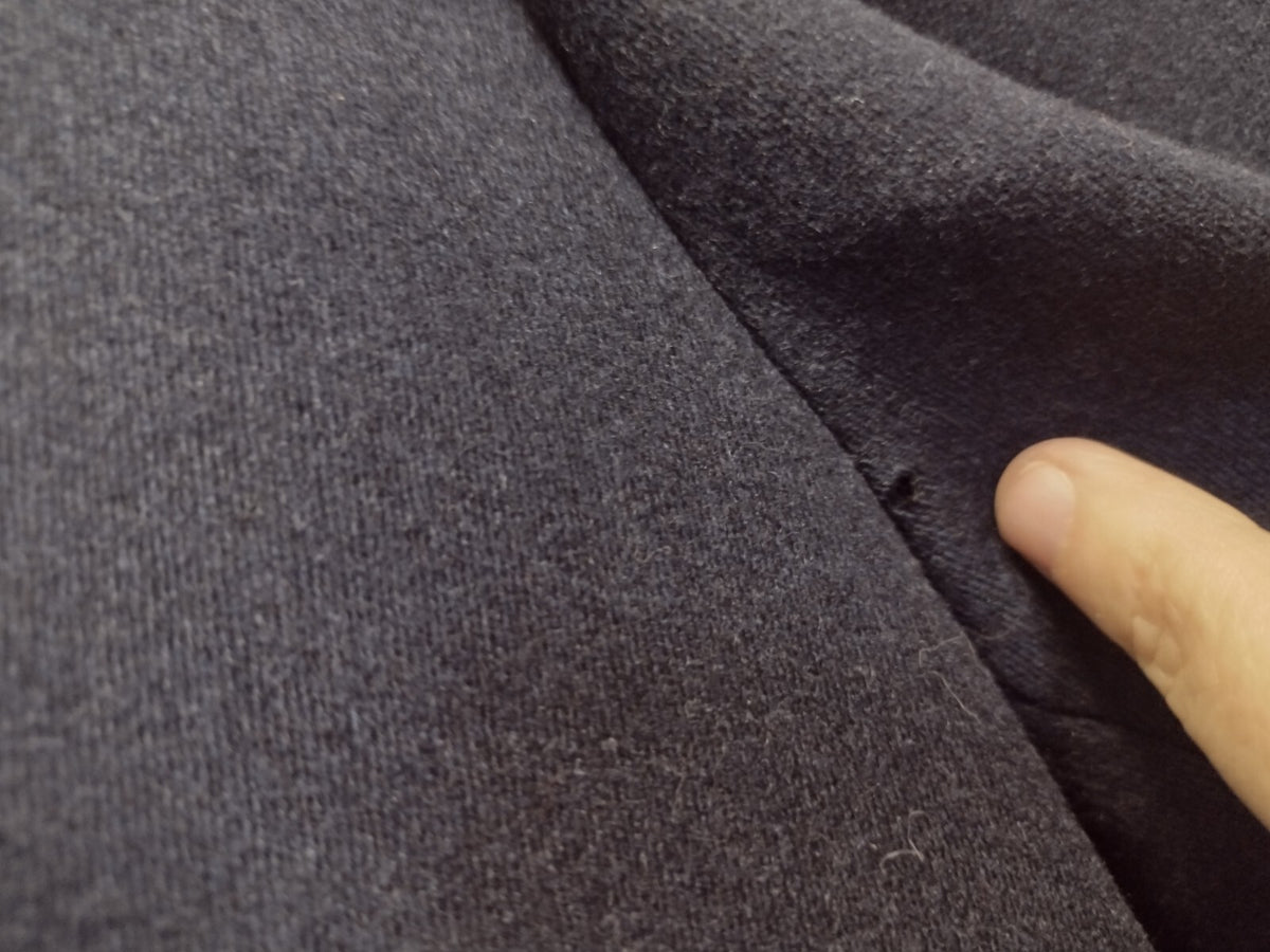Vintage Mens Danish Wool Double Breasted Overcoat Navy Scandinavian Hobson XL