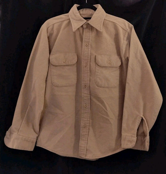 VTG 50s–60s Men’s Shacket Pink Stitch Ghost Label Thick Soft Flannel L