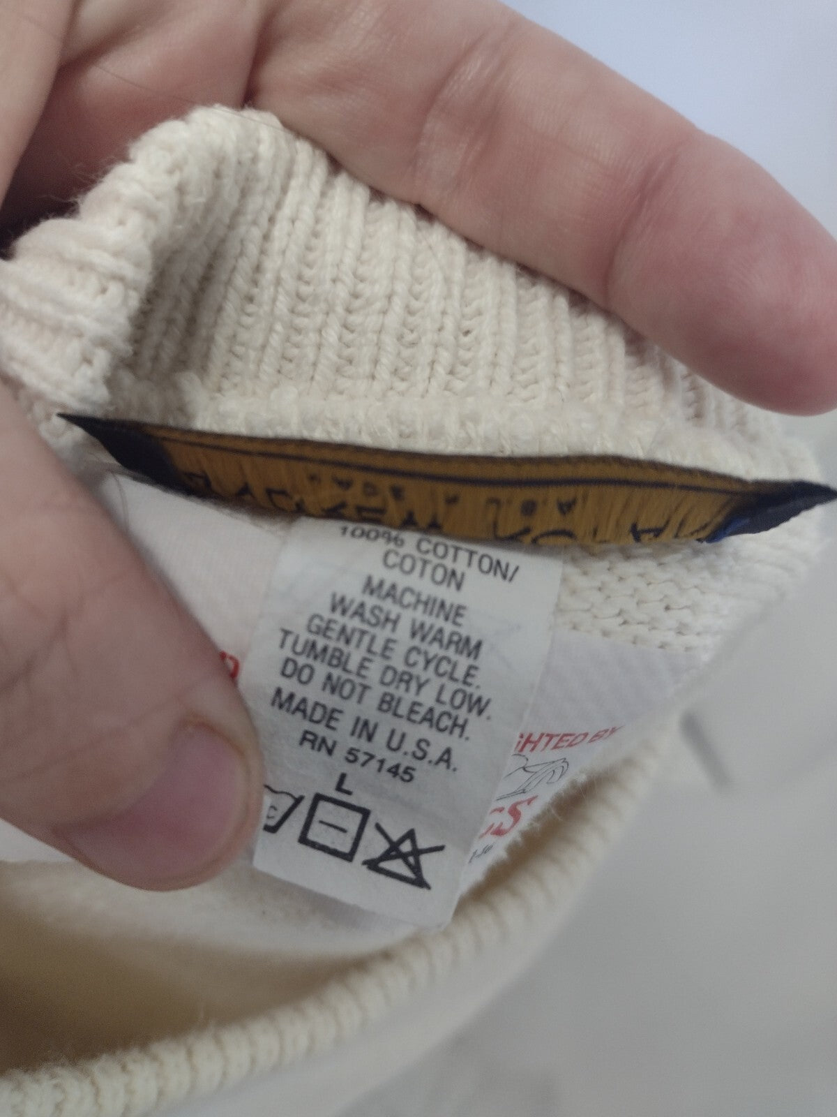 Vintage 1990s Mens Andrew Rohan MG Sweater Large Cotton British Car USA
