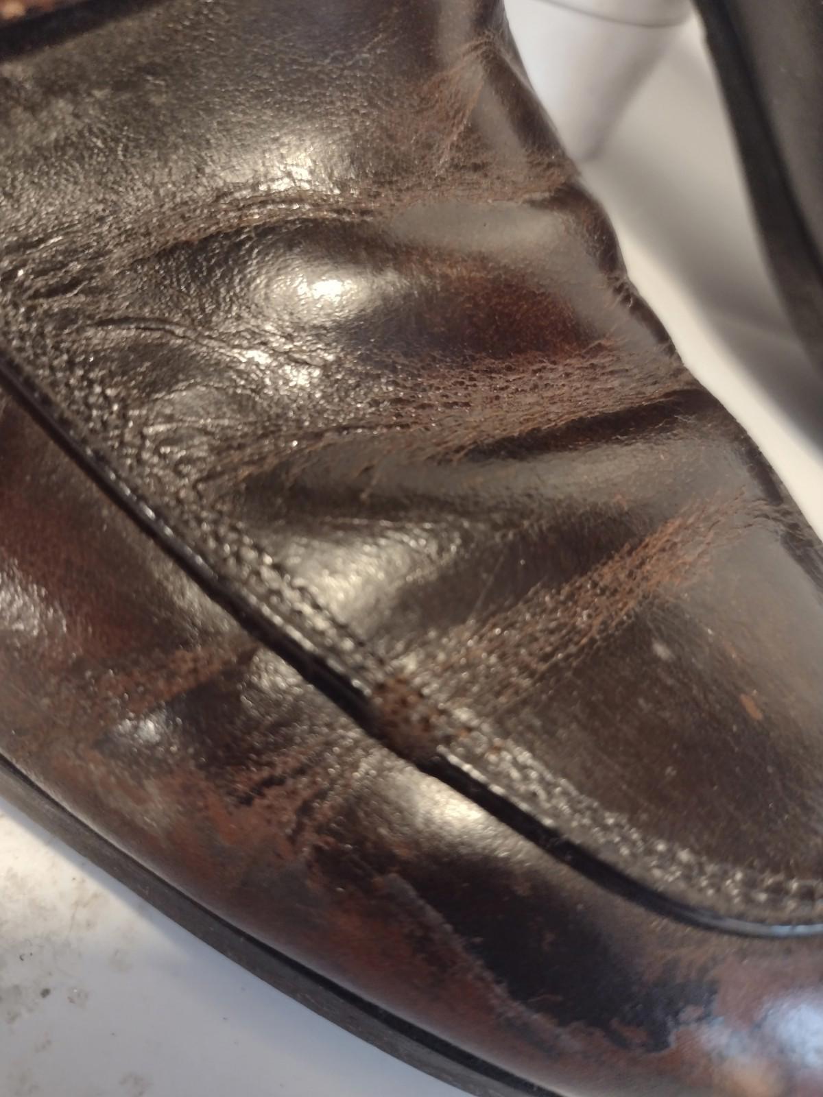 Vintage Men's Dress Shoes 10C Union Made + Totes Overshoes USA MAGIC Sole