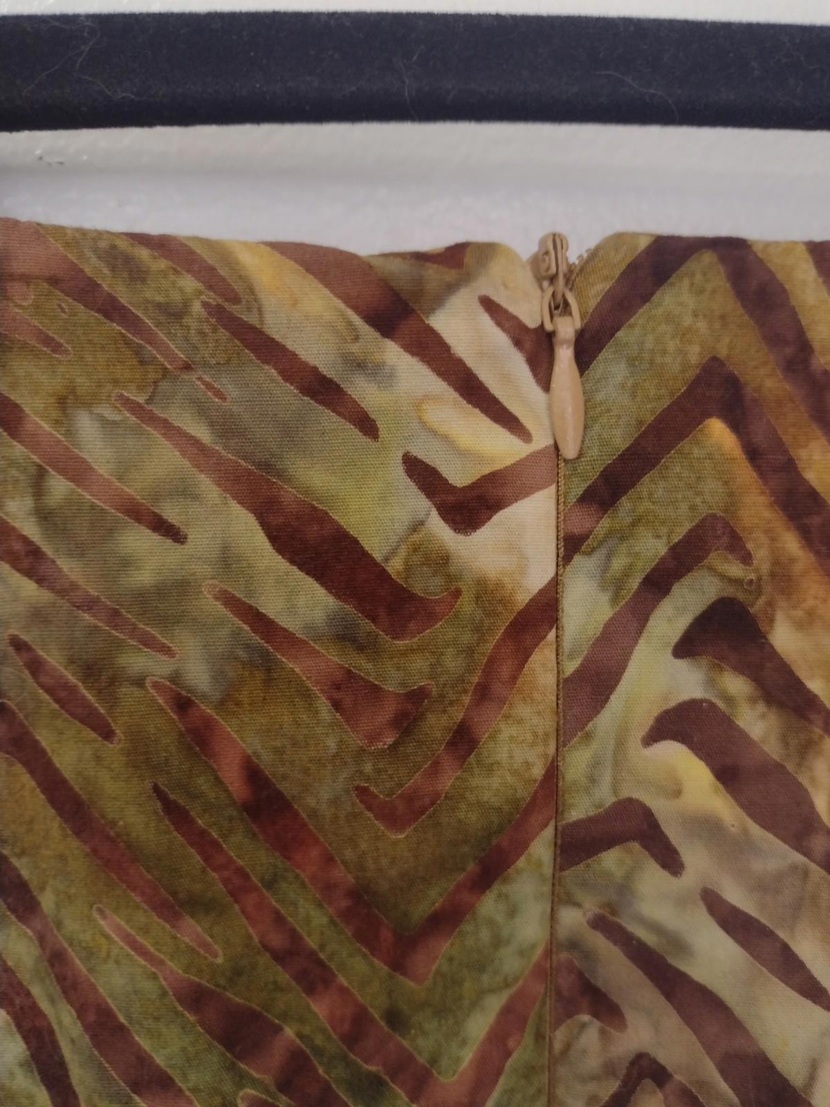 Debra Lynn Batik Dress S Art-to-Wear Zigzag Symbolic Print Boutique Batik Pria