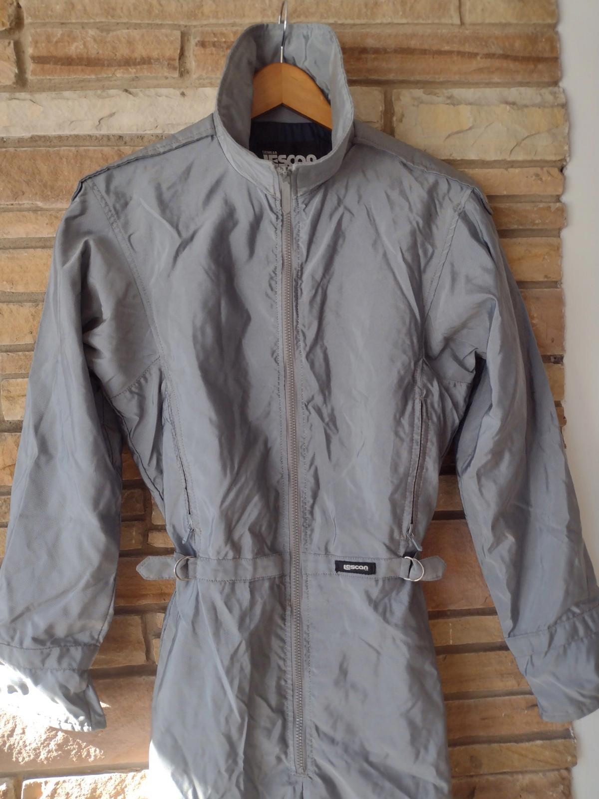 VTG 70s Lescan Aspen Ski Suit Shell Swiss Fabric riri Zippers Epaulettes Small