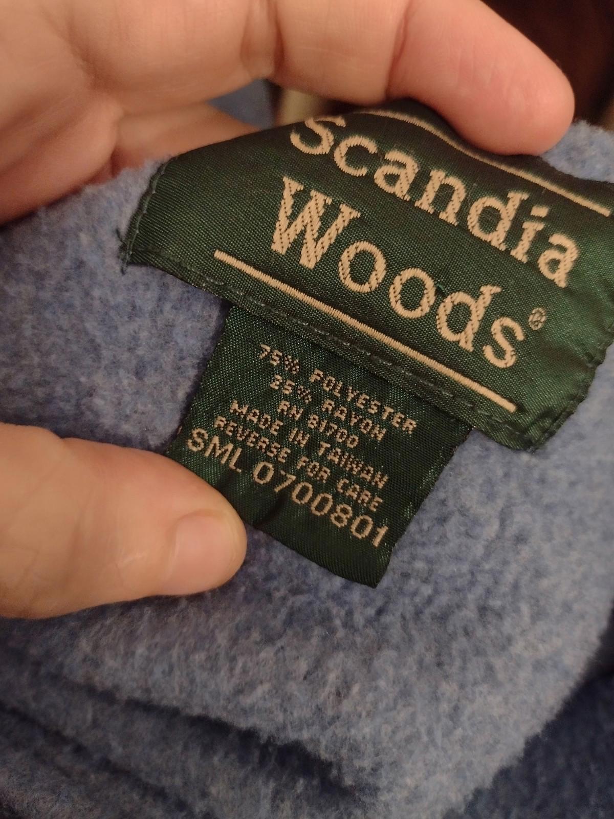 VTG 90s Scandia Woods Cardinal Fleece Jacket Taiwan RN81700 Poly Rayon Zip SML
