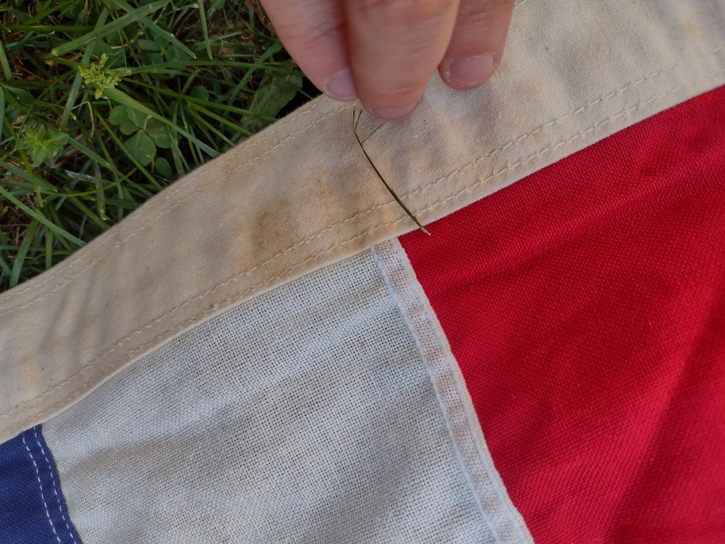 VTG 1960s Valley Forge 5x8 Cotton Flag BEST 2x2 Ply Double Appliqued Stars USA