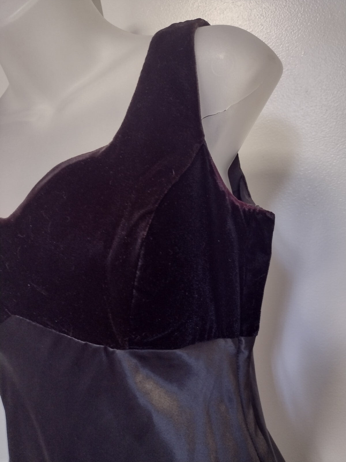 Vintage 90s All That Jazz Black Velvet Satin Maxi Dress Goth Formal Strappy