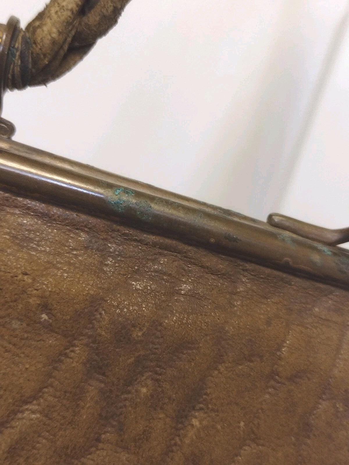 Antique Edwardian Leather Handbag 1905 Ephemera Norfolk Western Railway Purse