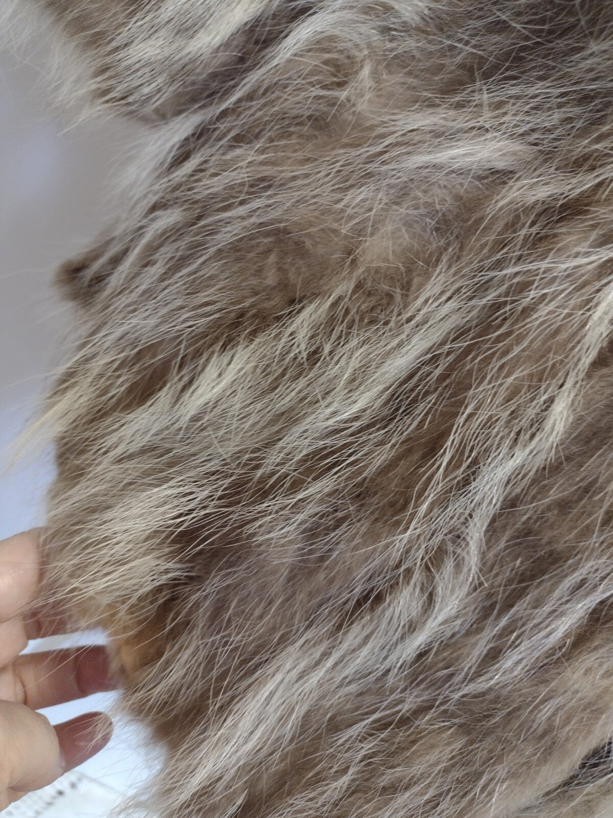 Vintage Coyote Fur Coat Jacket Brown Cream Boho Western 70s S