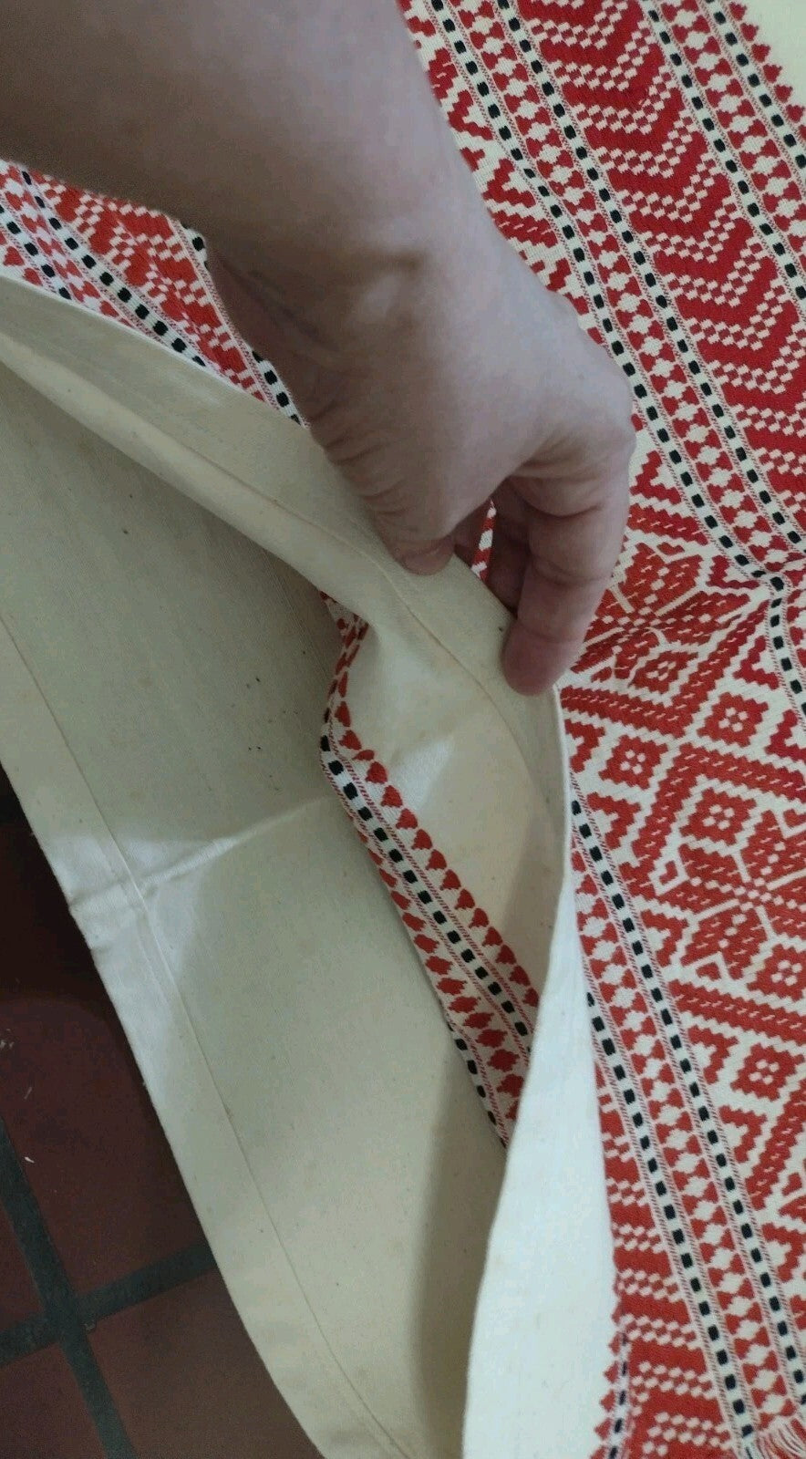 Vintage Folk Art Embroidered Linen Textile Lot Redwork Table Linens Pillow