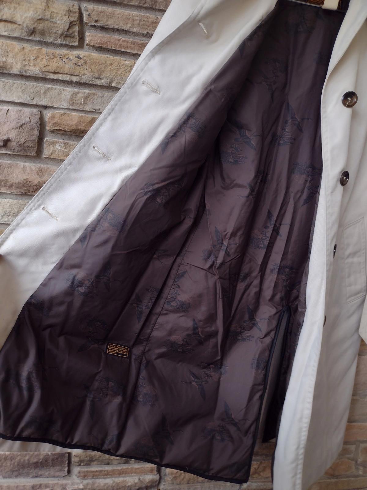 VTG 80s Eddie Bauer Goose Down Trench Coat Sz 8 Shearling Collar Ducks Lining