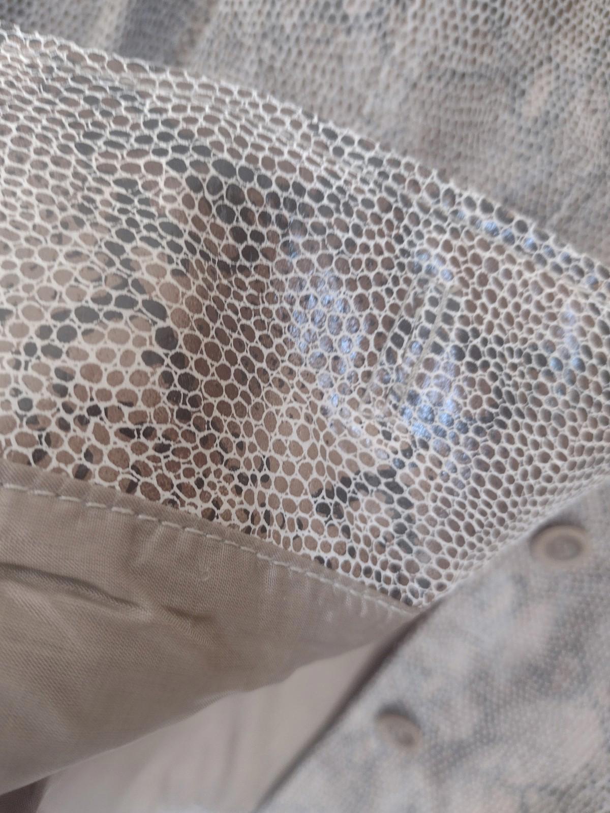 Y2k Deadstock Dress Barn Sz 6 Suede Leather Jacket Embossed Snakeskin Sheen