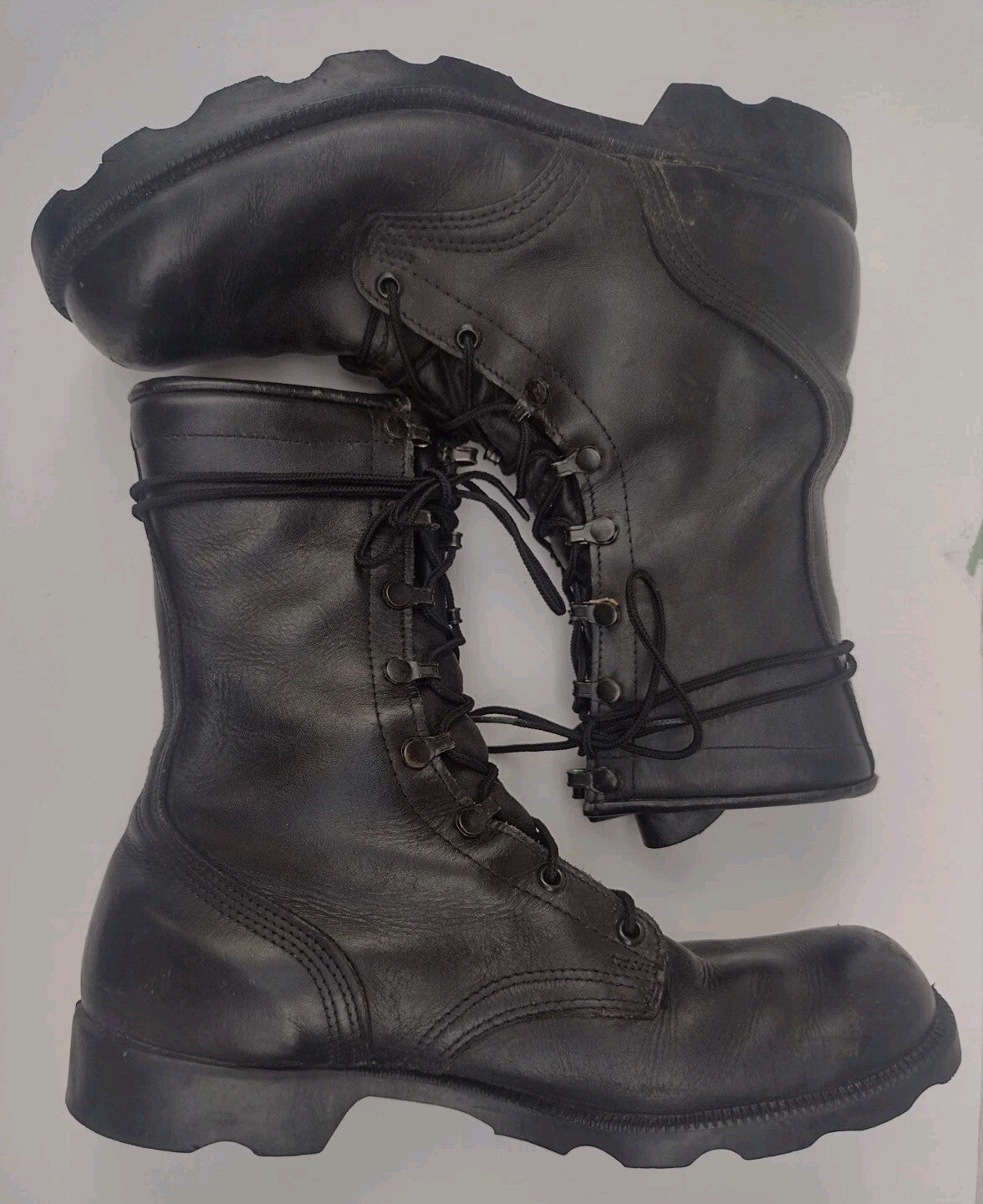 Altama USA Black Leather Combat Boots Vintage Military Tactical Biker Men's 10R