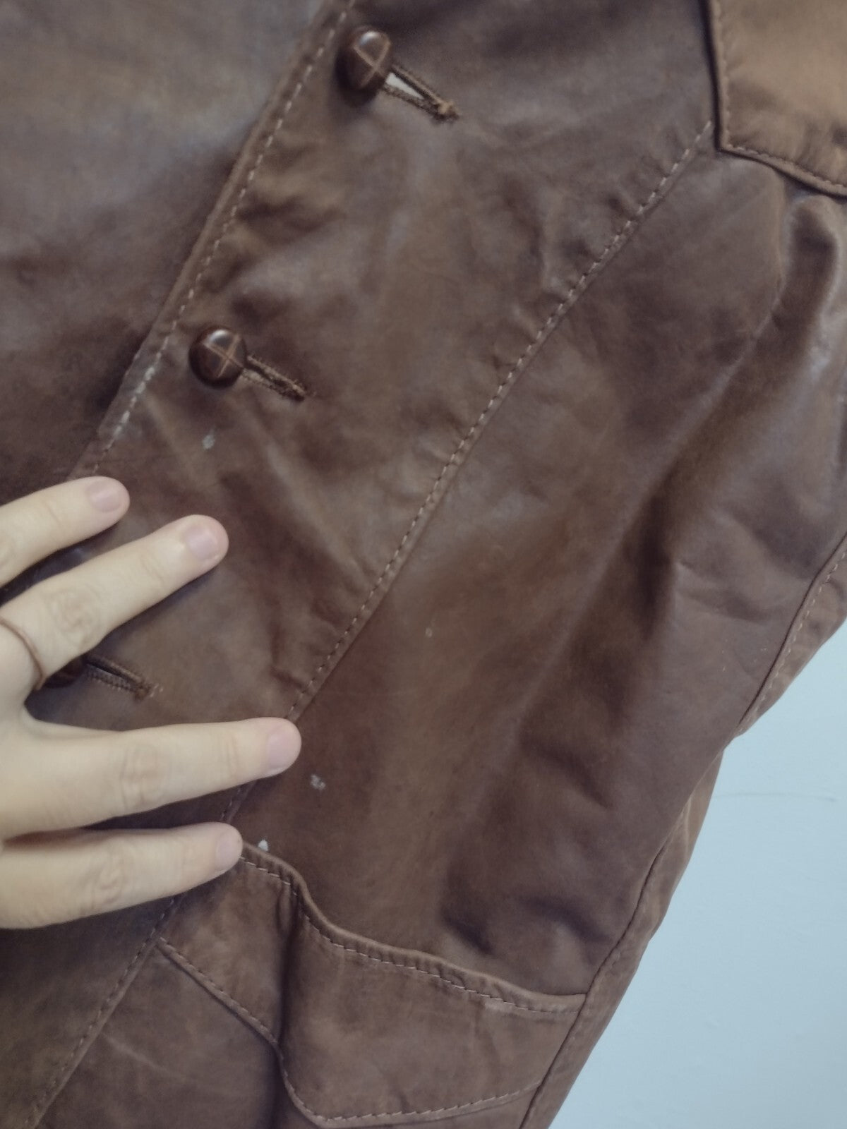 Vintage Steer Brand Leather Vest Men L Made USA Western Cowboy 70s 80s Brown