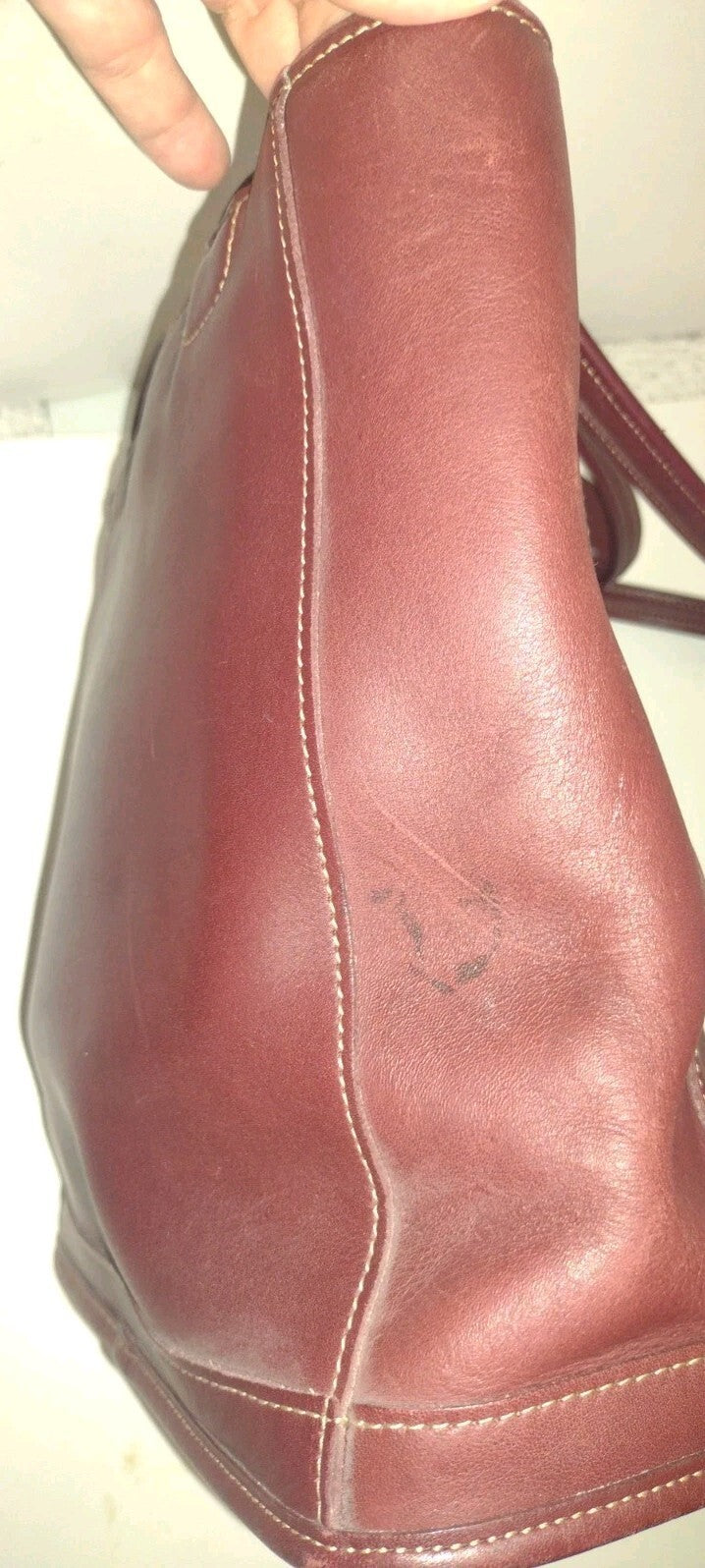 Vintage Coach 9305 Medium Bleecker Tote Mahogany Leather Made In USA