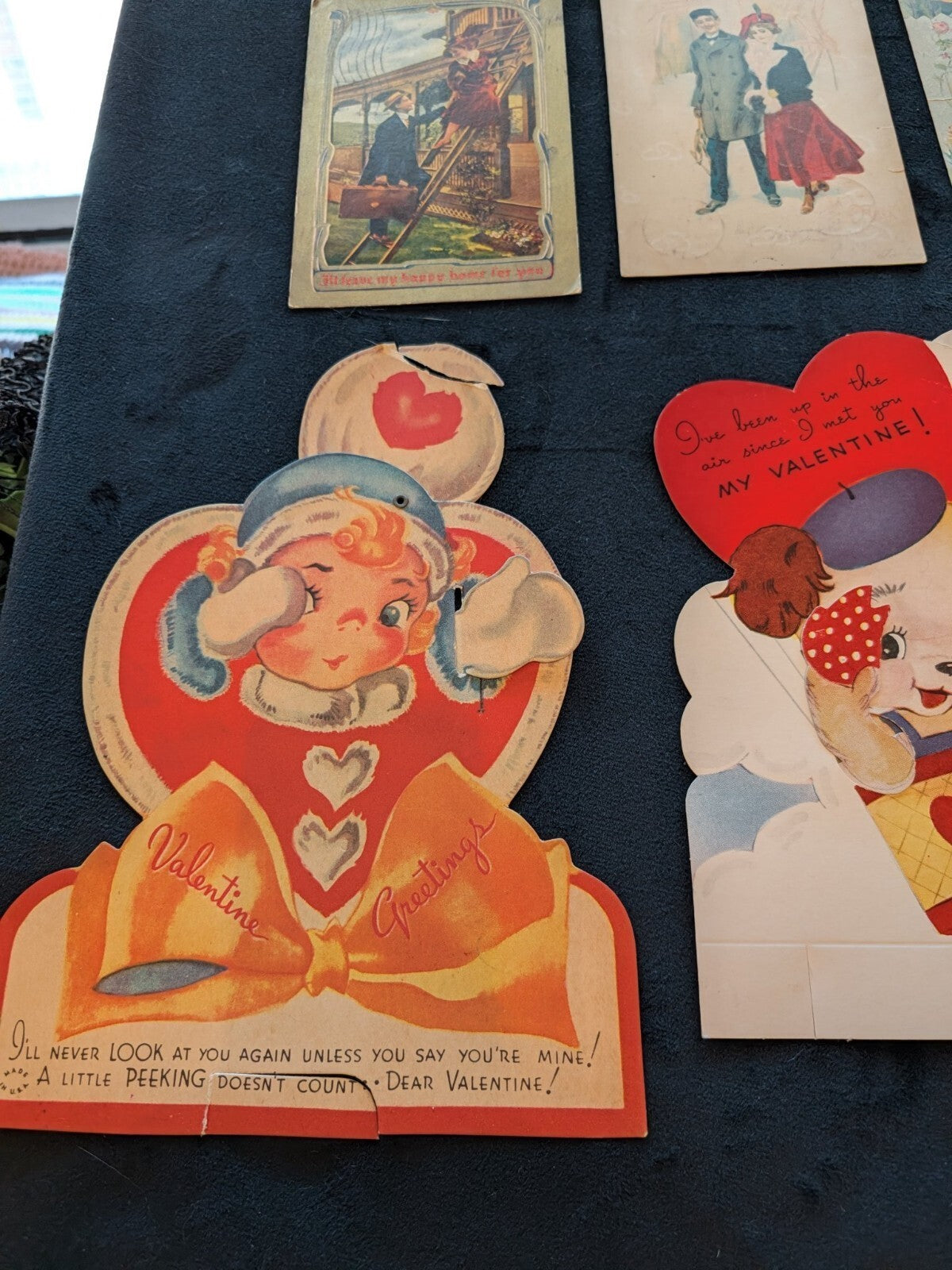 Vintage Valentine Lot 16 Die Cut Mechanical Cards 1899-1950s Embossed Postcard