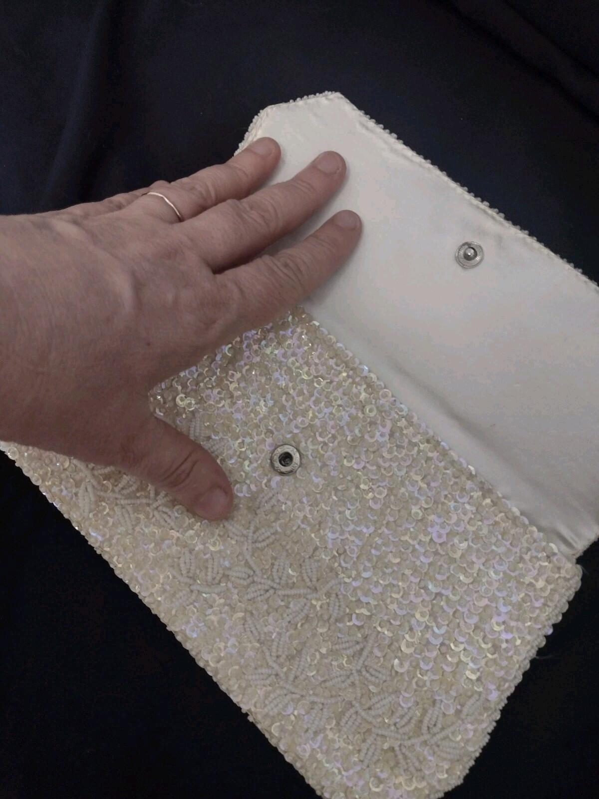 VTG 50s 60s Brocade & British Hong Kong Beaded Clutch Lot w Van Raalte Gloves