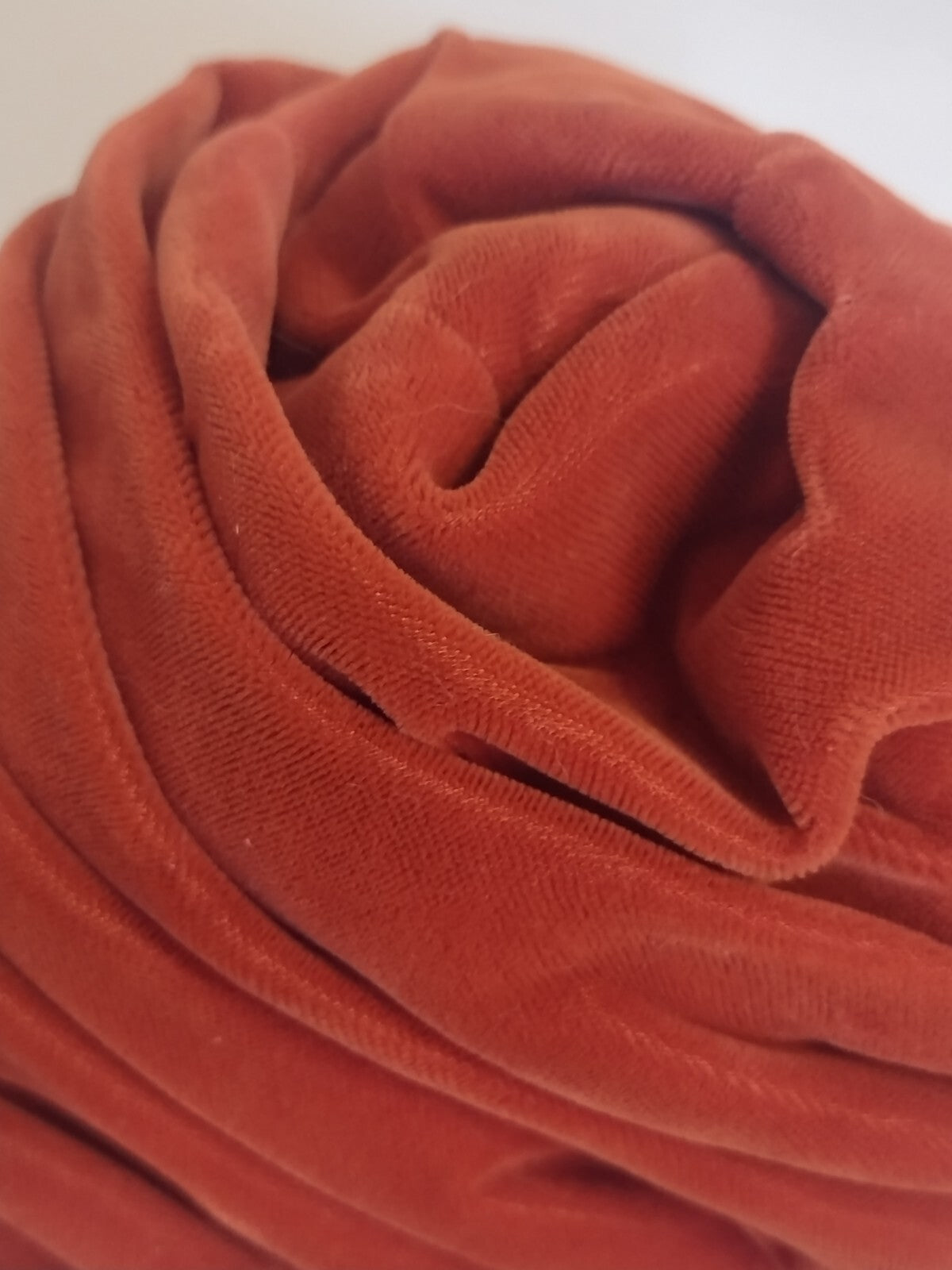 1940s Burnt Orange Velvet Turban Hat Pleated Sculptural Toque Handmade Vintage