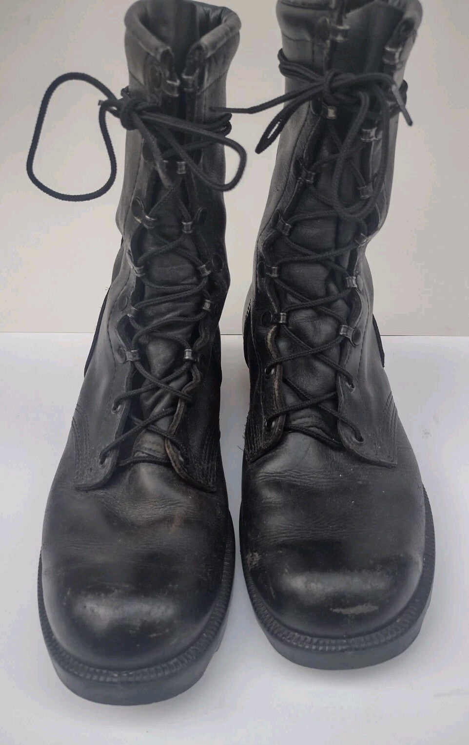 Altama USA Black Leather Combat Boots Vintage Military Tactical Biker Men's 10R