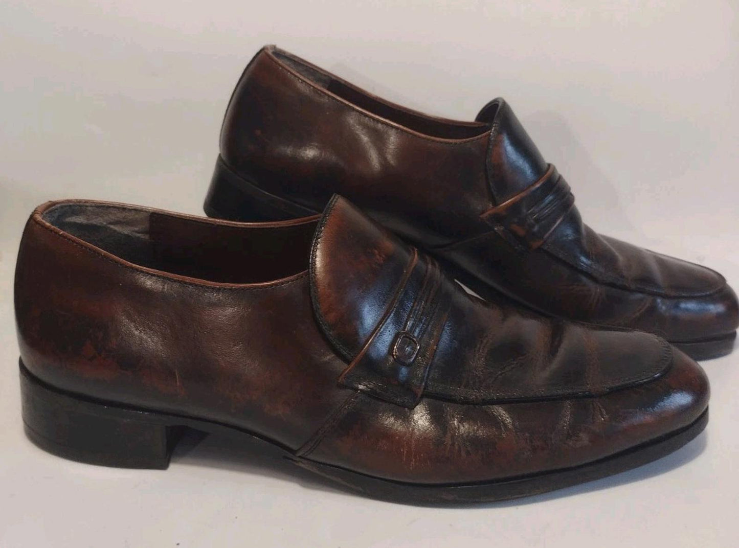 Vintage Men's Dress Shoes 10C Union Made + Totes Overshoes USA MAGIC Sole