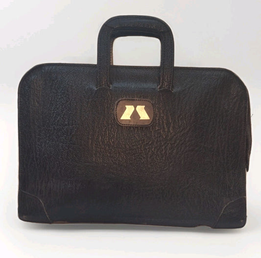 Vintage McNeil Pharmaceutical Leather Briefcase Chas W Wolf Custom Case YKK