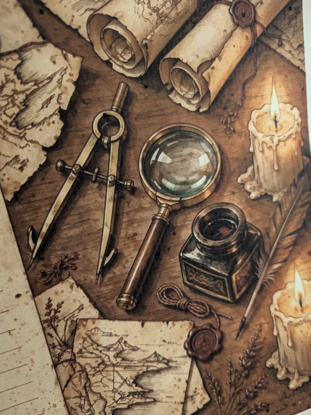 Cartographer Paper Kit 6pc Nautical Map Journal Ephemera Junk Journal Scrapbook