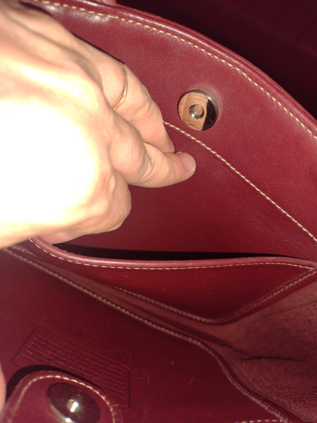 Vintage Coach 9305 Medium Bleecker Tote Mahogany Leather Made In USA