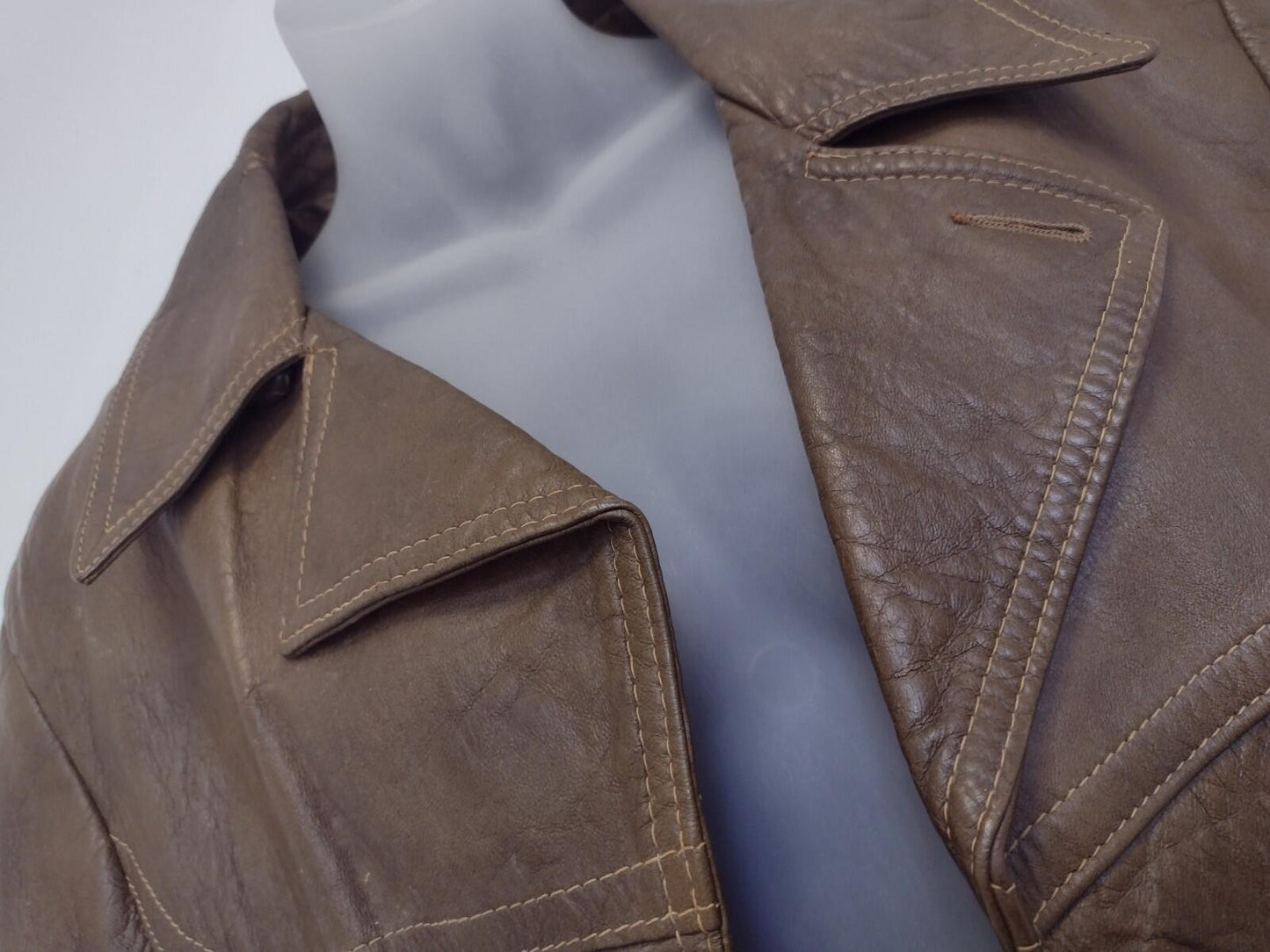 Grais Angel Skin Cabretta Leather Jacket 42R Zip Out Lining Made USA Brown